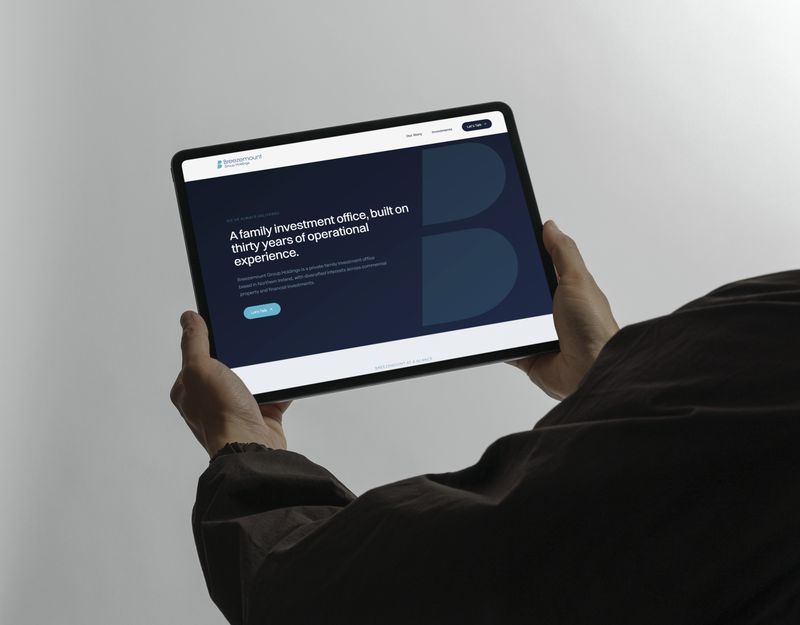 Website design for a family investment office repositioning from operational roots